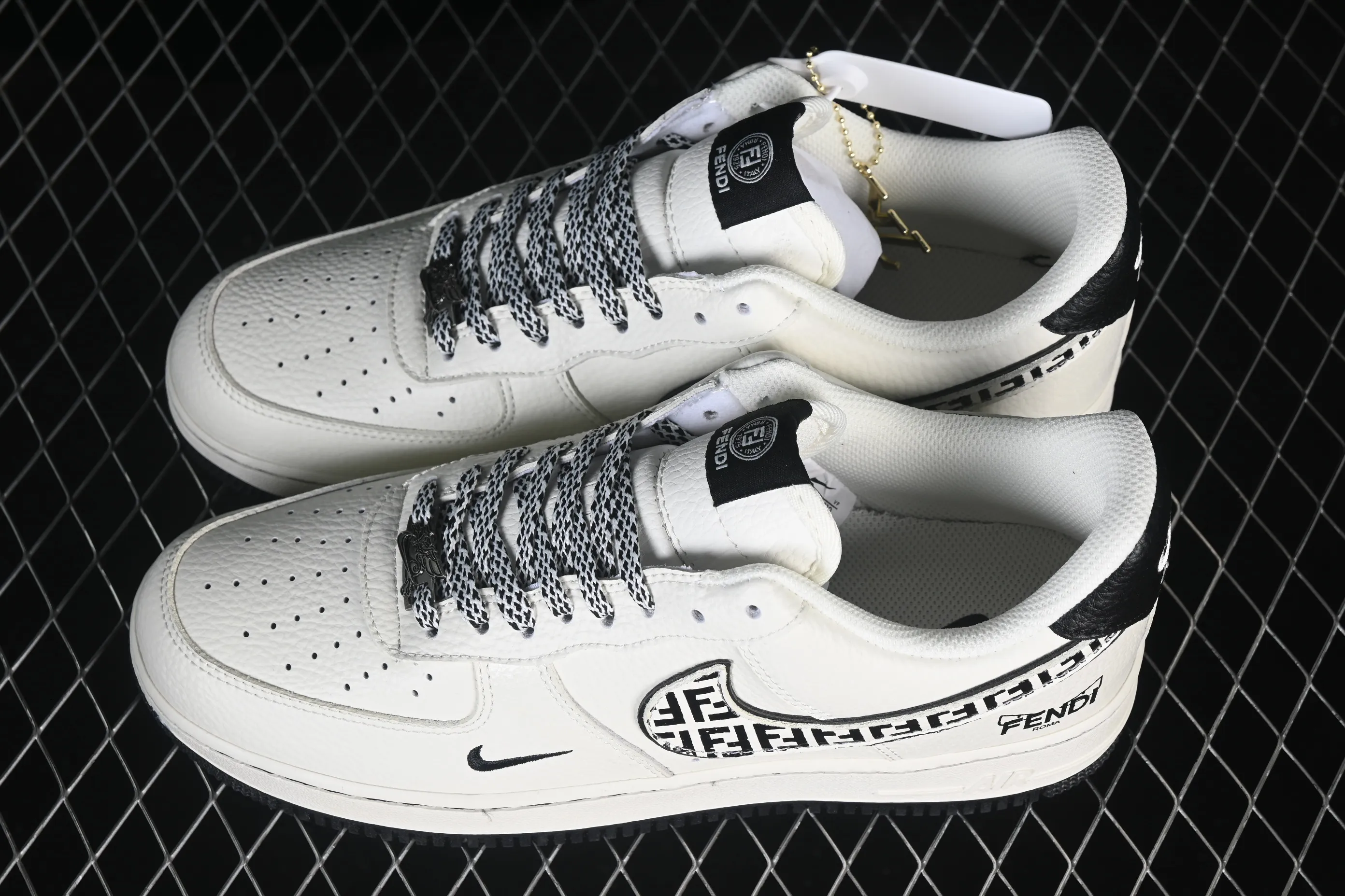 All categories Nk Air Force 1 Air Force series Nk Air Force 1 Low Air Force low-top Nike Air Force 1'07 Low Fendi joint cream ink pattern Air Force 1 low-top casual sneakers XY9025-020